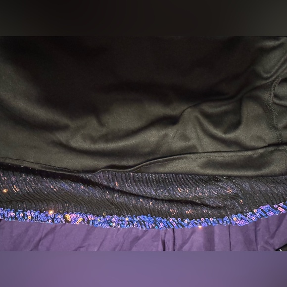 Nightway Sequins Prom Dress Gown Long Maxi 1 Shoulder Asymmetrical Swirl Size 6 - Picture 8 of 15